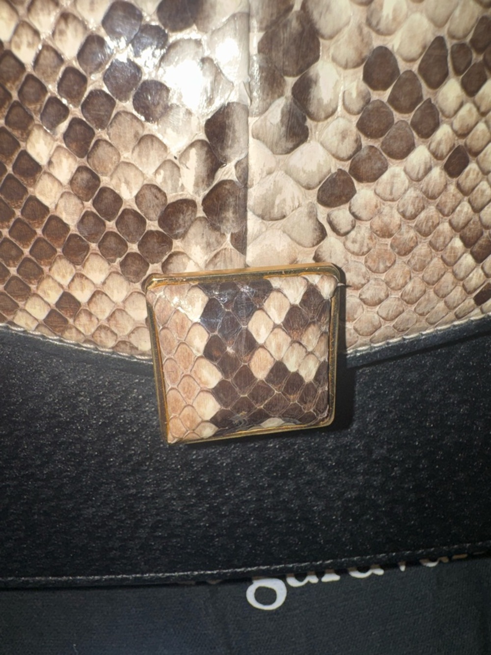 Valentino Garavani Python-Print Flap Crossbody with the COA - Picture 10 of 13